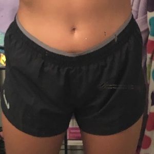 Black nike running shorts